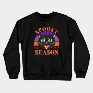 Spooky Season Halloween Black Cat Crewneck Sweatshirt